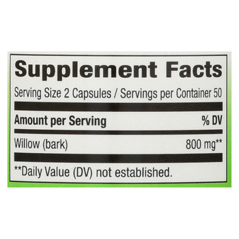 Nature's Way - White Willow Bark - 400 mg - 100 Capsules Nature's Way - White Willow Bark - 400 mg - 100 Capsules