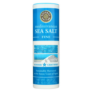Natural Nectar Mediterranean Sea Salt - Fine - Case of 12 - 26.5 oz.