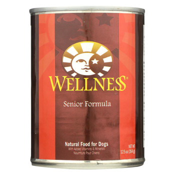 Wellness Pet Products Dog Food - Senior Recipe - Case of 12 - 12.5 oz.