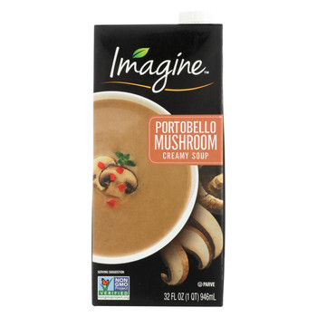 Imagine Foods Portobello Mushroom Soup - Creamy - Case of 12 - 32 Fl oz.