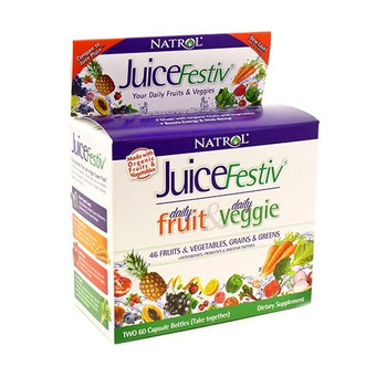 Natrol JuiceFestiv and VeggieFestiv - 2 ct - 60 Caps