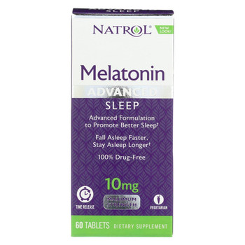 Natrol Advanced Sleep Melatonin - 10 mg - 60 Tablets Natrol Advanced Sleep Melatonin - 10 mg - 60 Tablets