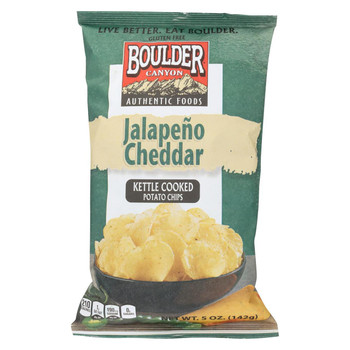 Boulder Canyon - Chips - Jalapeno Cheddar - Case of 12 - 5 oz.