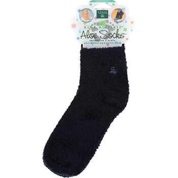 Earth Therapeutics Moisturizing Aloe Socks Black - 1 Pair