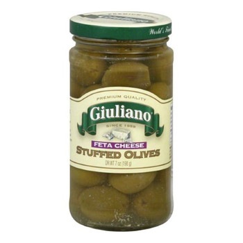 Giuliano's Specialty Foods - Stuffed Olives - Feta Cheese - Case of 6 - 7 oz.
