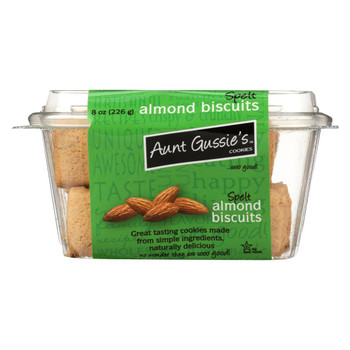 Aunt Gussie's Biscuits - Sugar Free Almond - Case of 8 - 8 oz.