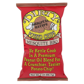 Dirty Chips - Potato Chips - Mesquite BBQ - Case of 25 - 2 oz. Dirty Chips - Potato Chips - Mesquite BBQ - Case of 25 - 2 oz.