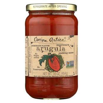 Cucina Antica Arugula Marinara Cooking Sauce - Case of 12 - 16 FL oz.