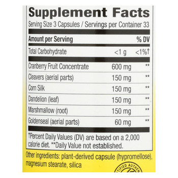 Nature's Way - Urinary with Cranberry - 450 mg - 100 Capsules Nature's Way - Urinary with Cranberry - 450 mg - 100 Capsules