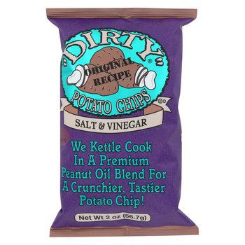 Dirty Chips - Potato Chips - Salt and Vinegar - Case of 25 - 2 oz.