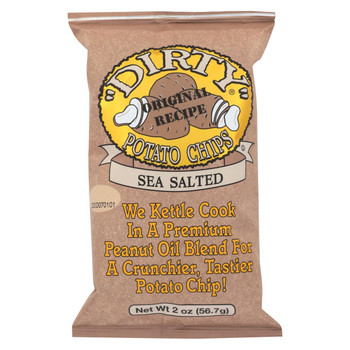 Dirty Chips - Potato Chips - Sea Salted - Case of 25 - 2 oz.