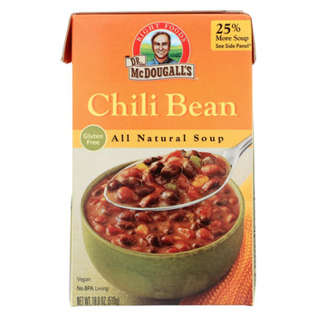 Dr. McDougall's Chili Bean All Natural Soup - Case of 6 - 18 oz.
