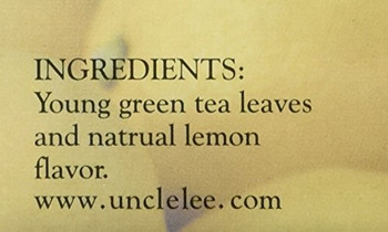 Uncle Lee's Legend of China Green Tea Lemon - 100 Tea Bags