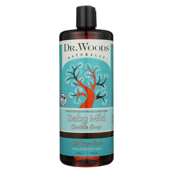 Dr. Woods Naturals Castile Soap - Baby Mild - Case of 1 - 32 oz.