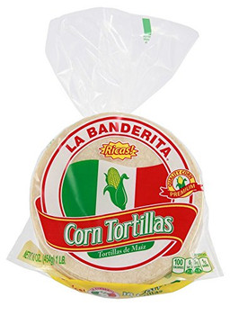 La Banderita Corn Tortillas - White - Case of 12 - 16 oz.