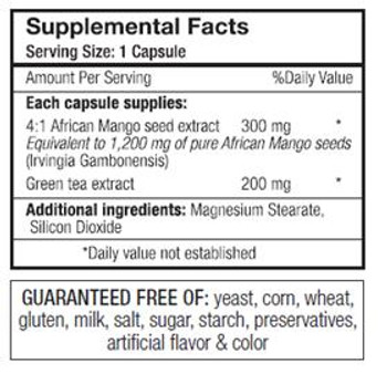 Only Natural Ultimate African Mango Extract - 500 mg - 60 Vegetarian Capsules