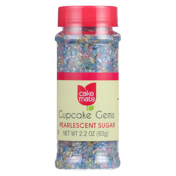Cake Mate - Decorating Cupcake Gems - Pearlescent Sugar - 1.75 oz - Case of 6