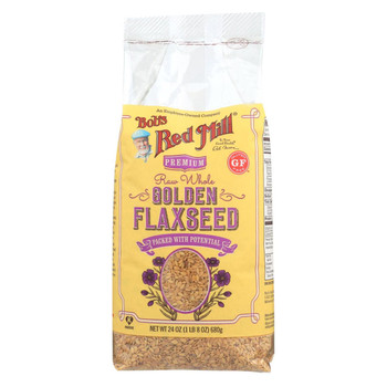 Bob's Red Mill Raw Whole Golden Flaxseed - 24 oz - Case of 4