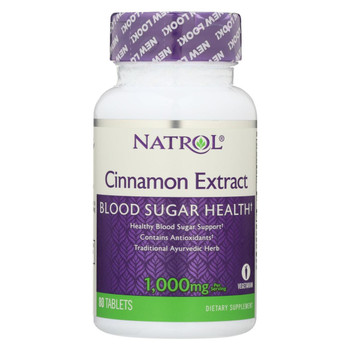 Natrol Cinnamon Extract - 1000 mg - 80 Tablets