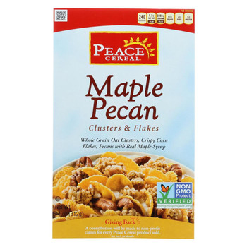 Peace Cereals Cereal - Clusters and Flakes - Maple Pecan - 11 oz - case of 6