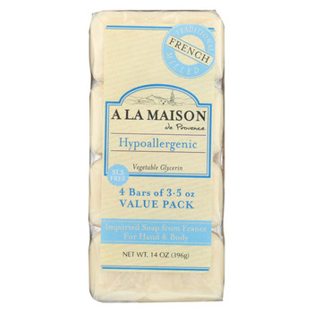 A La Maison - Bar Soap - Unscented Value Pack - 3.5 oz Each / Pack of 4 A La Maison - Bar Soap - Unscented Value Pack - 3.5 oz Each / Pack of 4