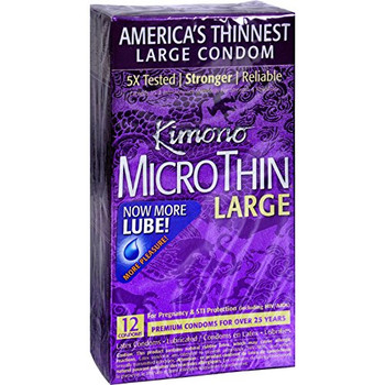 Mayer Laboratories Kimono Microthin Lubricated Latex Condoms Large - 12 Condoms Mayer Laboratories Kimono Microthin Lubricated Latex Condoms Large - 12 Condoms