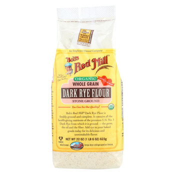 Bob's Red Mill - Organic Dark Rye Flour - 22 oz - Case of 4