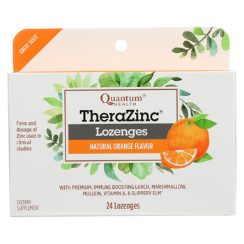 Quantum TheraZinc Cold Season Plus Lozenges Orange - 14 mg - 24 Lozenges