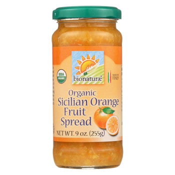 Bionaturae Fruit Spread - Sicilian Orange - Case of 12 - 9 oz.