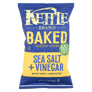 Kettle Brand Potato Chips - Sea Salt and Vinegar - Case of 15 - 4 oz.