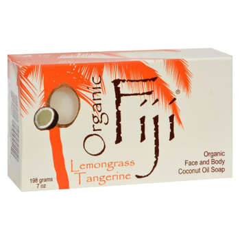 Organic Fiji Organic Face and Body Coconut Oil Soap Lemongrass Tangerine - 7 oz