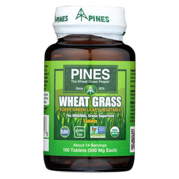 Pines International Organic Wheat Grass - 500 mg - 100 Tablets Pines International Organic Wheat Grass - 500 mg - 100 Tablets