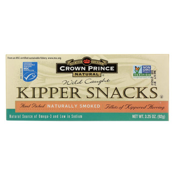 Crown Prince Kipper Snacks - Low In Sodium - Case of 18 - 3.25 oz.