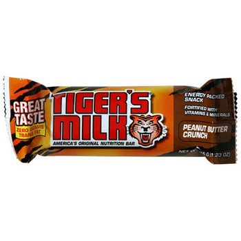 Tigers Milk Bar - Peanut Butter Crunch - Case of 24 - 1.23 oz