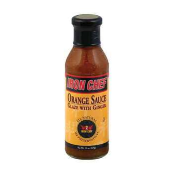 Iron Chef Sauce and Glaze - Orange Ginger - Case of 6 - 15 oz.