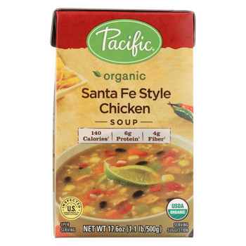 Pacific Natural Foods Chicken Soup - Santa Fe Style - Case of 12 - 17.6 oz.
