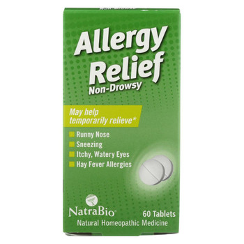 NatraBio Allergy Relief Non-Drowsy - 60 Tablets