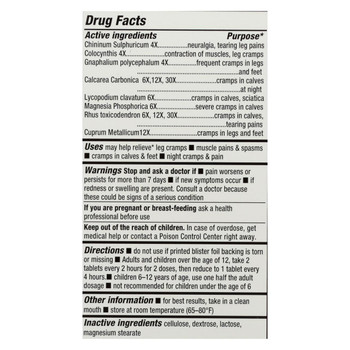 Natra-bio - Leg Cramps - EA of 1-60 TAB Natra-bio - Leg Cramps - EA of 1-60 TAB