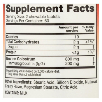 Symbiotics Colostrum Plus Wild Cherry - 1 g - 120 Chewables Symbiotics Colostrum Plus Wild Cherry - 1 g - 120 Chewables