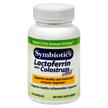 Symbiotics Lactoferrin with Colostrum Plus - 480 mg - 120 Capsules Symbiotics Lactoferrin with Colostrum Plus - 480 mg - 120 Capsules