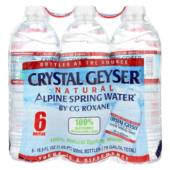 Crystal Geyser Alpine Spring Water - Case of 4 - 16.9 Fl oz.