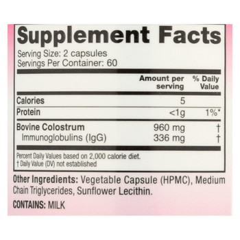 Symbiotics Colostrum High-IG - 120 Capsules Symbiotics Colostrum High-IG - 120 Capsules