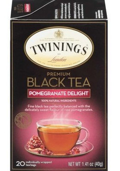 Twining's Tea Black Tea - Pomegranate Delight - Case of 6 - 20 Bags