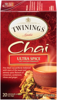Twining's Tea Chai - Ultra Spice - Case of 6 - 20 Bags