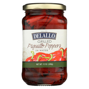 Delallo - Grilled Piquillo Peppers - Case of 12 - 12 oz.