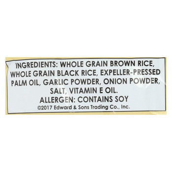 Edward and Sons Brown Rice Snaps - Onion Garlic - Case of 12 - 3.5 oz.