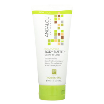 Andalou Naturals Nourishing Body Butter Kukui Cocoa - 8 fl oz Andalou Naturals Nourishing Body Butter Kukui Cocoa - 8 fl oz