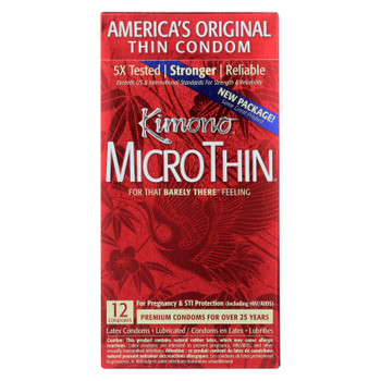 Mayer Laboratories Kimono Ultra Thin Lubricated Latex Condoms - 12 Pack Mayer Laboratories Kimono Ultra Thin Lubricated Latex Condoms - 12 Pack