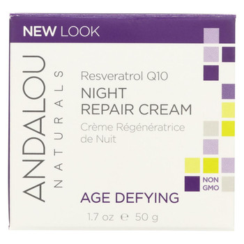 Andalou Naturals Resveratrol Q10 Night Repair Cream - 1.7 fl oz Andalou Naturals Resveratrol Q10 Night Repair Cream - 1.7 fl oz