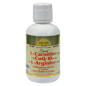 Dynamic Health Liquid L-Carnitine with CoQ-10 plus L-Arginine Lemon Lime - 16 fl oz